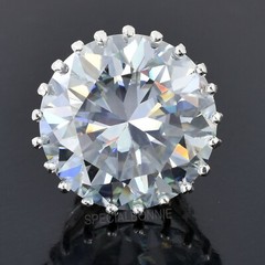HUGE & RARE 43.70 Ct Certified White Diamond Solitaire Pendant 925 Silver VIDEO