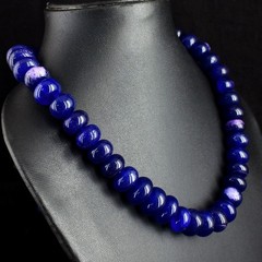 Most Brilliant Blue Sapphire 900.00 Cts Beaded Best Jewelery Necklace RK 02 E741