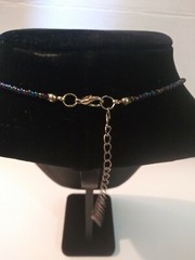 Women 10 inches genuine Blue Lapis Stone Beaded Necklace any Occasion with Clasp