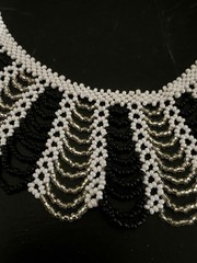 Handcrafted Seed Bead RBG Dissent Collar Victorian Goth Lace Statement Necklace