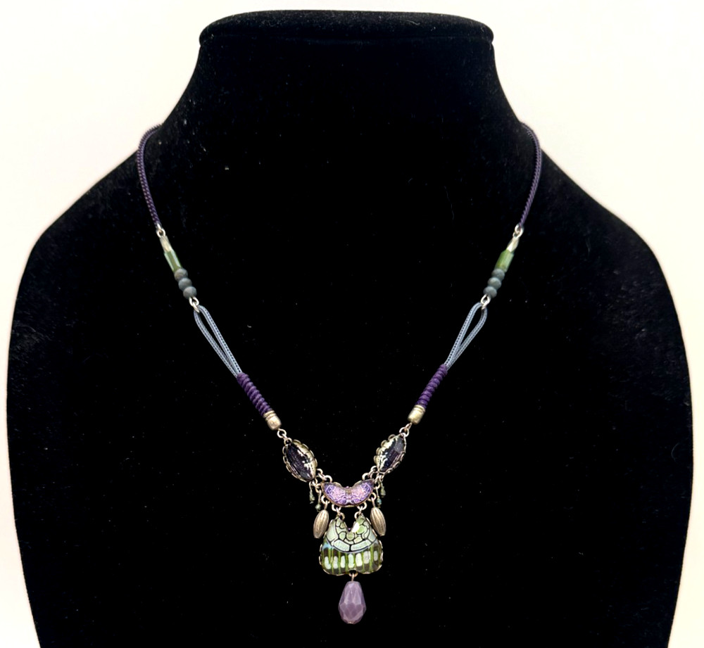 AYALA BAR Necklace Choker Purple Green Blue