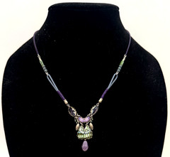 AYALA BAR Necklace Choker Purple Green Blue