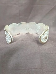 Vintage Montana Silversmiths Engraved Western Cuff Bracelet Gold Star Accent