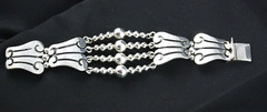 NEW Sterling Silver Taxco Bracelet 6 3/4″ Art Deco Style
