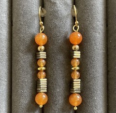 Artisan Earrings set of Three, Dangle/Drop Earrings, Gold and Silver Tone, New