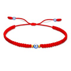 Red String Evil Eye Bracelet, Gold-filled, Waterproof, Mal De Ojo, Hilo Rojo