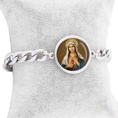 Lady Immaculate Heart Of Blessed Virgin Mary Bracelet Gold or Stainless Steel