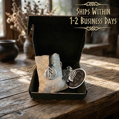 Berkana Rune Pendant ᛒ [BOLD FINISH] ᛒ Pewter Talisman for Growth/New Beginnings