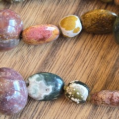 All Natural Polished Stones Necklace Jasper Agate More Hand Crafted Artisan
