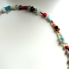 Handmade Bright Multicolor Beaded Necklace