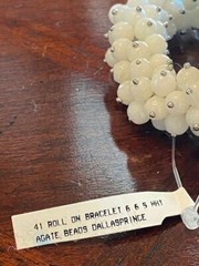 Dallas Prince Designs 6-6.5mm Gemstone Bead Stretch Bracelet – Color White – 6.5