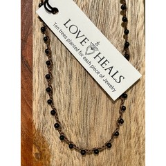 Love Heals 24″ Black Spinel Braided Strand Necklace NEW RETAIL $109 LH51