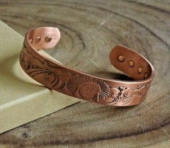 Pure Copper Magnetic Bracelet – Solid Copper Arthritis Pain Therapy Energy Cuff