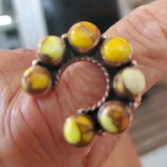 Handcrafted Southwest Honey Dahlia Copper Statement Adjustable
