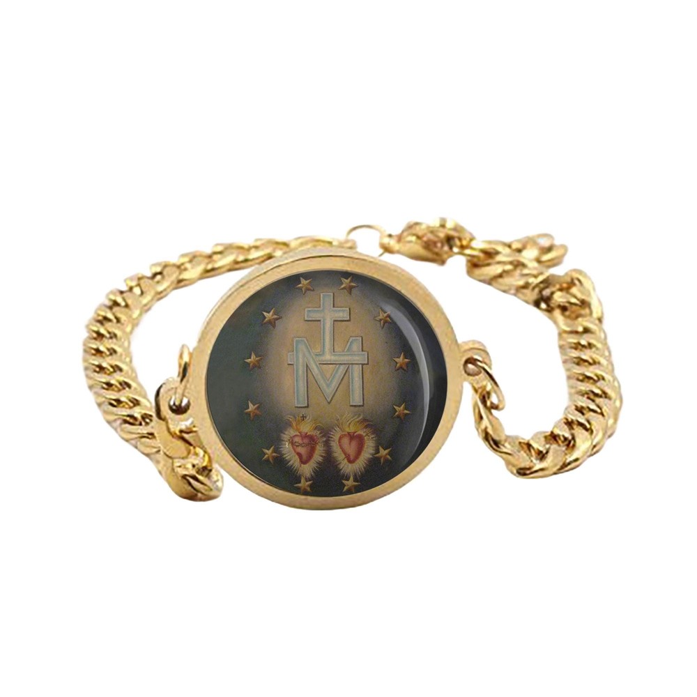 Our Lady Miraculous Curb Bracelet – Catholic Virgin Mary Jewelry