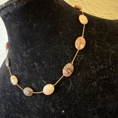 Handmade Natural Stone Hand Knotted Small Stones Choker Necklace With 925 Clasp
