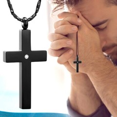 Cremation Cross Urn Necklace for Ashes Cross Urn Locket Urn Pendant Ashes Holder