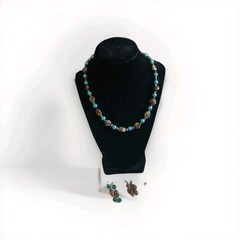 9in Mardia Gra Jasper Necklace With Earrings