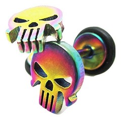Skull Metal Cutout Stud Post Earrings – New – Pair! – 4 Colors to Choose From