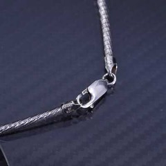 16” 3mm, vintage Italian Milor sterling silver 925 snake chain necklace