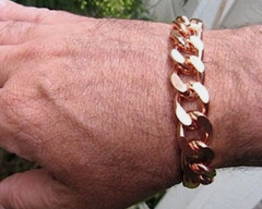 Solid Copper 5/8 of an inch wide – Men’s 9 Inch Link Bracelet CB639G.
