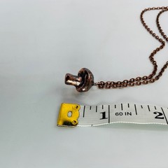Copper Necklace Mushroom Fungi Mini Small Toadstool Handmade Jewelry Pendant #1
