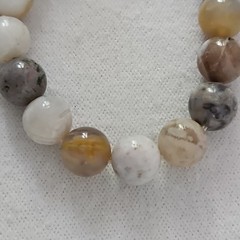 Natural Stone Adjustable Bracelet Handmade ball bead, minimalist 7″-10″