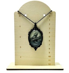 Bearded Dragon Lime Aqua Blue Purple/Violet Glow in the Dark Necklace