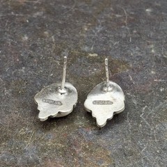 Sonoran Gold Turquoise Sterling Silver Stud Earrings Southwestern Native Style