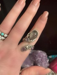 Garden Quartz Amethyst Wrap Bypass Artisan SW Ring