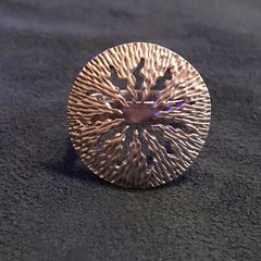 Unique Vintage Sterling Silver Modern Abstract Ring Sz 6.5 Sunburst Design