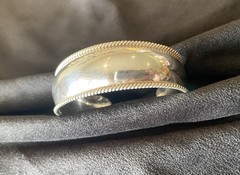 Vintage Sterling 925 Mexican Taxco Cuff Bangle Bracelet 23g @ .75” Wide S/M