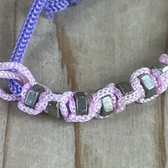 Handmade Beaded Bracelets Lot Of 3 Woven Knots Dolphin Beads
