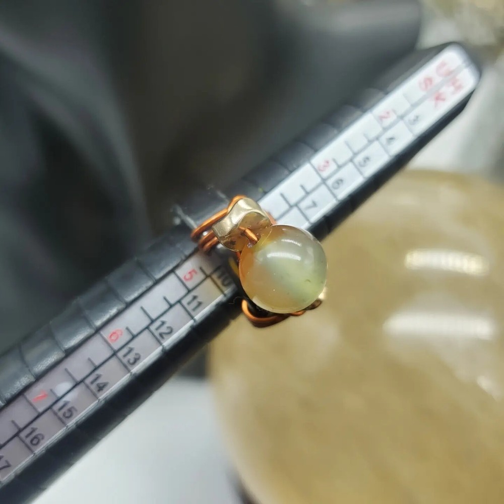 Handmade Artisan Peacock Agate Hematite band Ring
