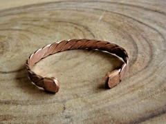 2 Pack Copper Magnetic Bracelet Arthritis Pain Therapy Energy Cuff Bangle NEW