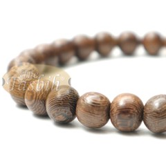 Tropical Johar Wood Beads Elastic 7mm Unisex 7.5-8 inch Beaded Prayer Bracelet
