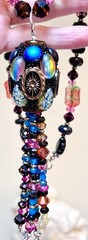 AMAZING Sterling Silver Labradorite, Pink Topaz, Spinel, Art Glass Etc. Necklace
