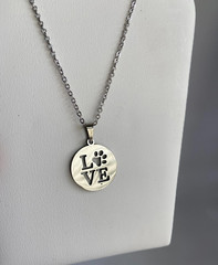 Love Paw Print Bundle – Necklace and Earrings – Artisan Jewelry Set