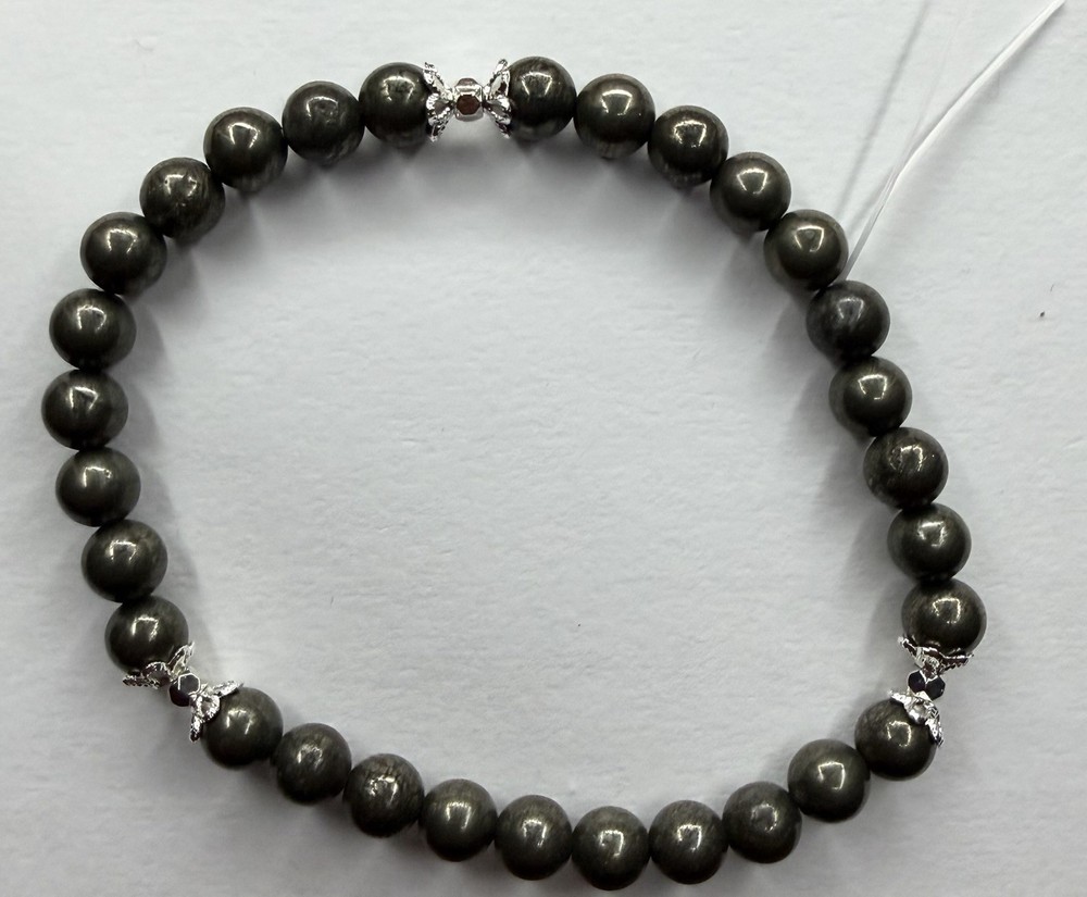 Pyrite Crystal Bead Bracelet