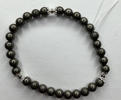 Pyrite Crystal Bead Bracelet