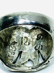 925 Sterling Silver Walking Eagle 1984 American Biker Ring Size 11.25 1980’s