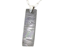 Meteorite Damascus Pendant I Sterling Silver Necklace – TOP METEORITE Jewelry