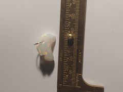 Gorgeous Opal Bigger Size Freeform Pearly White Base Pendant