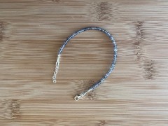 New! Iolite & Sterling Silver Handmade Bracelet 7 1/4 to 8 in. – B746