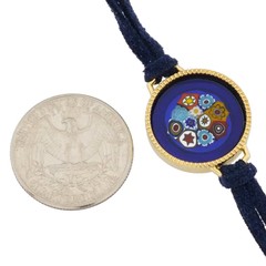 GlassOfVenice Rosetta Murano Glass Millefiori Bracelet – Blue