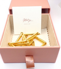MOD & JO DESIGNER Signed 18K GOLD PLATED 18″ Long MOLLY Link CHAIN Necklace NIB