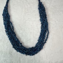 Himalayan Gems Made In Nepal Beaded 50 Strand Teal Necklace New See Pics