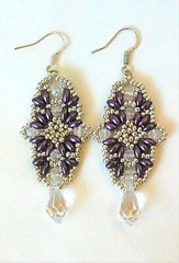 Handmade Amethyst Crystal Chandelier Earrings