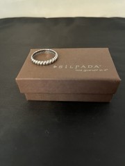 Silpada R2745 Belle Fleur Stack Rope Ring .925 STERLING SILVER~ Size 8 NEW