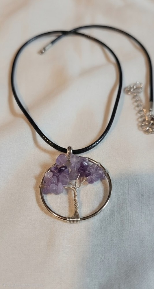 Amethyst Tree of Life Necklace – Gemstone Spiritual Gift